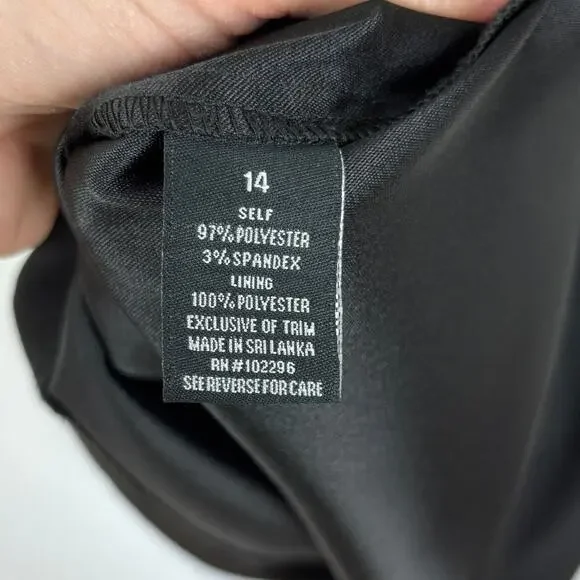 Dressbarn Collection Black Sheath Dress 14 Audrey old money career office - Picture 7 of 8